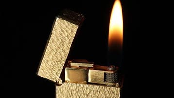 Dunill - Fine Bark Pattern Rollagas Lighter - Zonder, Nieuw