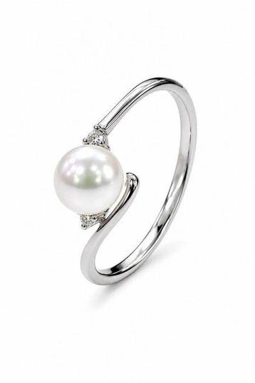 Zonder minimumprijs - Ring - 18 karaat Witgoud - 0.03ct. tw., Nieuw