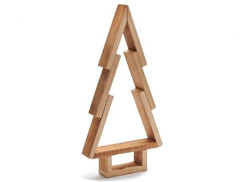 Houten Kerstboom Frosty met voet 26x5x51 cm, Hobby en Vrije tijd, Knutselen, Nieuw