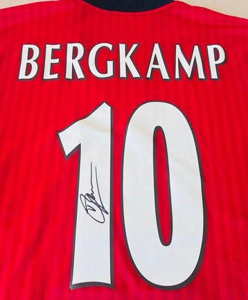 Dennis Bergkamp - Exclusive Hand Signed Arsenal Icon Replica