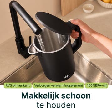 Waterkoker - 1.7L - Dubbelwandig - BPA-vrij - RVS - 2000W, Verzenden, Nieuw