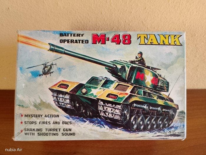 Model militair voertuig - M-48 Tank - Zeldzaam:, Antiquités & Art, Antiquités | Jouets
