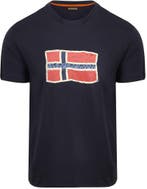 Napapijri T-shirt Mahsa Navy maat Maat 48/50 (M) Heren, Vêtements | Hommes, T-shirts, Verzenden