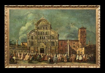 Venetian Vedutista (c. 1850) - The Doge’s visit to the, Antiek en Kunst