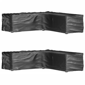 vidaXL Tuinmeubelhoezen L-vormig 2 st 16 oogjes 250x250x70, Verzenden, Nieuw