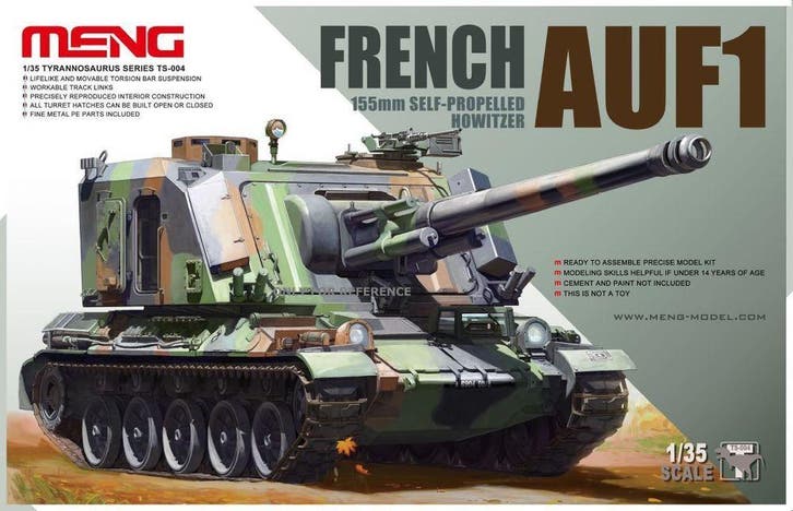 MENG-Model TS-004 French AUF1 155mm Self-propelled Howitze, Hobby en Vrije tijd, Modelbouw | Auto's en Voertuigen, Overige typen