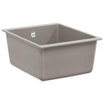 vidaXL Wasbak Grijs 370 x 460 mm 80% Kwarts en 20% Hars, Huis en Inrichting, Keuken | Keukenelementen, Verzenden, Nieuw
