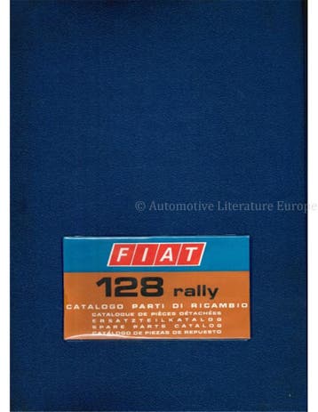 1973 FIAT 128 RALLY ONDERDELENHANDBOEK