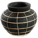 Bazar Bizar De Belly Vaas - Zwart Naturel - M - Ongebruikt, Verzenden, Zo goed als nieuw, Aardewerk of Porselein, Minder dan 50 cm