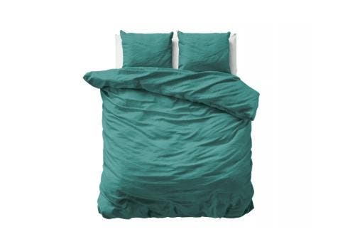 PRIMAVIERA DELUXE Uni Satijn Donker Groen - 240 x 200/260, Huis en Inrichting, Slaapkamer | Beddengoed