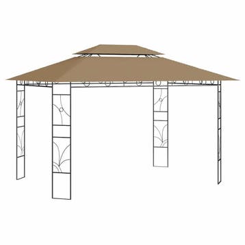 vidaXL Prieel 160 g/m² 4x3x2,7 m taupe, Verzenden
