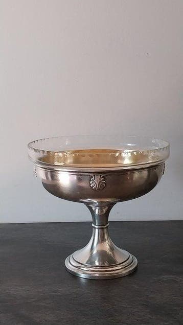 Orfèvre E.M fleur de Lys - Middentafel - Verzilverd, Antiek en Kunst