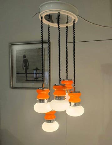 Kroonluchter - Glas, Metaal, Chroom