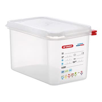 Voedseldoos | 4.3L | 1/4GN | 265x162x150(h)mm Araven, Verzenden, Nieuw in verpakking