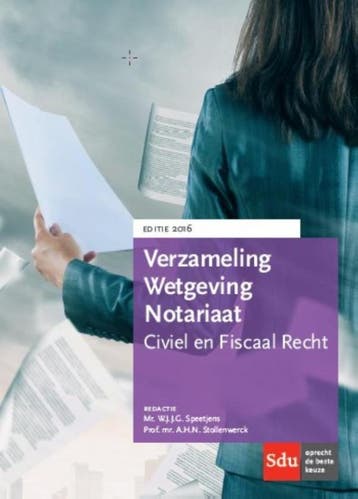 Verzameling wetgeving notariaat / 2016 / Educatieve, Verzenden, Gelezen