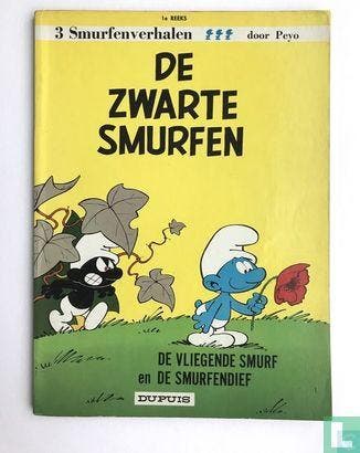 Smurfen, De - De zwarte Smurfen + De vliegende Smurf + De..., Eén stripboek, Verzenden, Zo goed als nieuw, Culliford, Pierre, Delporte, Yvan.