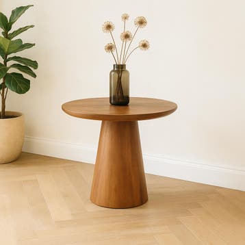 Salontafel Mangohout Salontafel Mick Rond 60 cm, Verzenden, Rond, Nieuw, Industriële meubels
