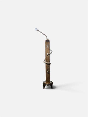 Mr Vintage S B - Lampe - Acier, Fer, Bois - Pièce unique