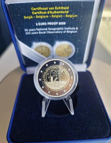 België. 2 Euro 2026 Geographic Institute and Royal