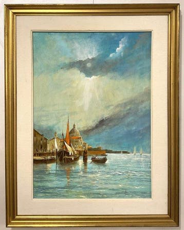 Plinio Mori (XX) - Piccolo Porto a Chioggia - NO RESERVE