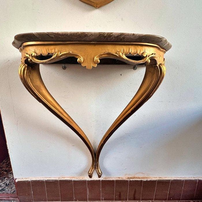 Wandtafel (2) - Hout, Marmer, Glas, Antiek en Kunst, Antiek | Overige Antiek