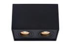 Lucide BOX - Plafondspot 2xGU10 Zwart Kantelbaar, Verzenden
