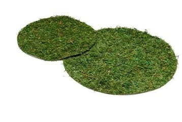 Mosmat asia mos placemat kunstmos rond 58 cm per stuk rechts, Nieuw