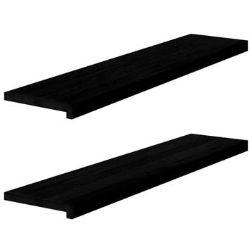 vidaXL Vensterbanken 2 st 110x30x2 cm massief eikenhout, Verzenden