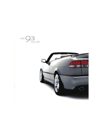 2002 SAAB 93 CABRIOLET BROCHURE ZWEEDS, Ophalen of Verzenden