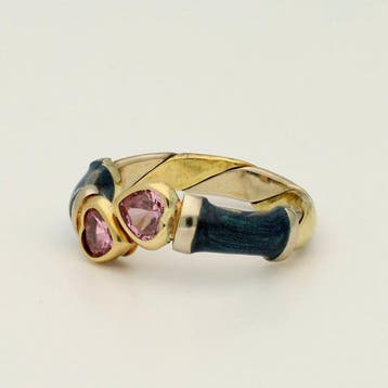Bague - 18 carats Or jaune, Or blanc - 0.36ct. tw. Améthyste, Nieuw