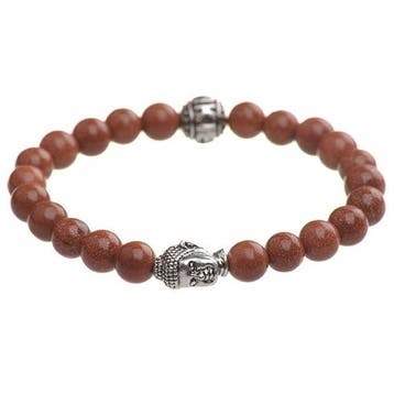 Fako Bijoux - Buddha Armband - Bal - Bruin Glitter, Handtassen en Accessoires, Armbanden, Verzenden, Nieuw