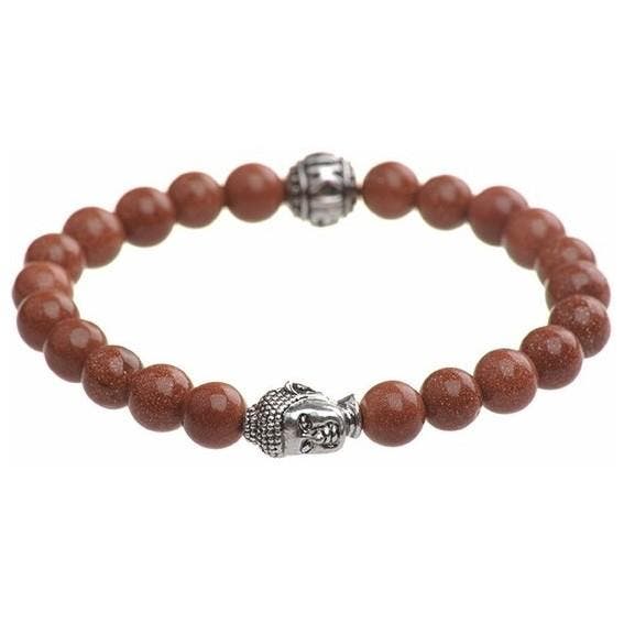 Fako Bijoux - Buddha Armband - Bal - Bruin Glitter, Handtassen en Accessoires, Armbanden, Verzenden