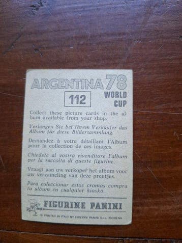 Panini Argentina 78 World Cup Paolo Rossi #112 - 1 Sticker -