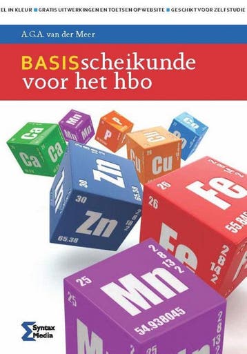 Basisscheikunde voor het hbo 9789491764196, Boeken, Verzenden, Zo goed als nieuw, A.G.A. van der Meer