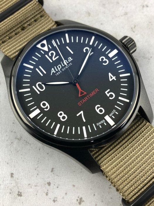 Alpina - Startimer Pilot - Sans prix de réserve -, Handtassen en Accessoires, Horloges | Heren