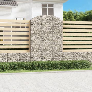vidaXL Schanskorf gewelfd 150x30x220/240 cm gegalvaniseerd, Verzenden, Nieuw