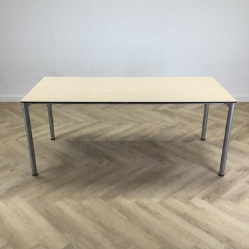 Eromes kantinetafel 180x80 cm,  ahorn - grijs, Bureau