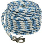 12mm x 40m Zeilval met Gesplitste Snapsluiting Wit-Blauw, Ophalen of Verzenden, Nieuw