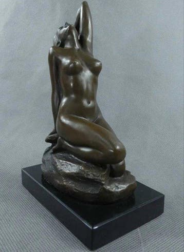 sculptuur, The beauty of the female body - 19 cm - Brons,