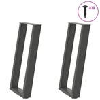 vidaXL Console tafelpoten 2st U-vormig 28x(72-73)cm staal, Verzenden, Nieuw