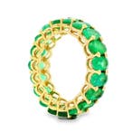 Ring - 14 karaat Geel goud - 4.76ct. tw. Smaragd