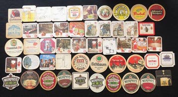 250 bierviltjes uit o.a. België, Nederland, Duitsland en
