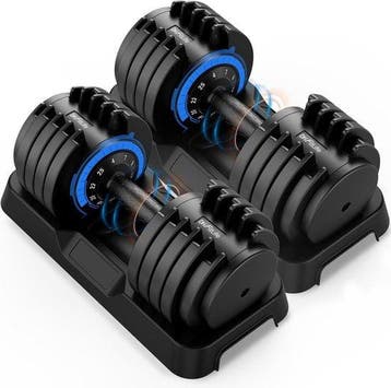 2dekans | Coast Verstelbare Dumbbells - 4-25kg - 10-in-1 -, Ophalen of Verzenden, Nieuw