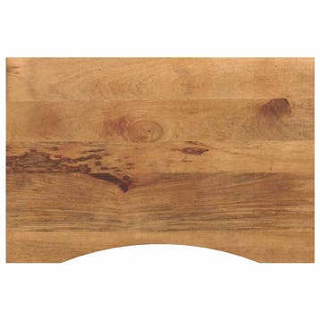 vidaXL Bureaublad met ronding 90x50x2,5 cm massief ruw, Verzenden