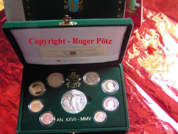 3,88 Euro munten set Vatikan 2005 Pp in Originalschatulle..., Verzenden