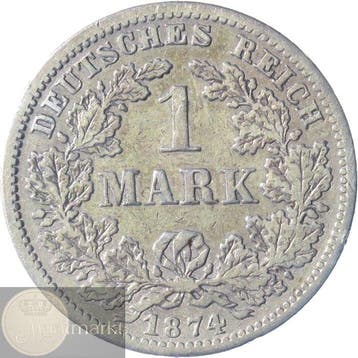 Allemagne - Empire allemand. Lot van 4 verschillende 1 Mark