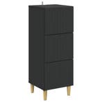 vidaXL Ladekast Zwart 33 x 34,5 x 90 cm Bewerkt hout, Huis en Inrichting, Verzenden, Nieuw