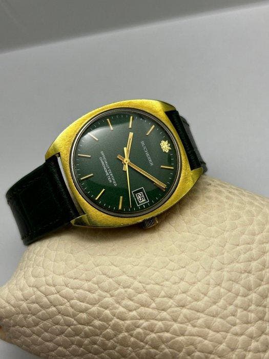 Bucherer - Officially Certified Chronometer Green Dial -, Handtassen en Accessoires, Horloges | Heren
