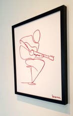 Liesens - Me and my car (Handpainted on canvas met lijst)