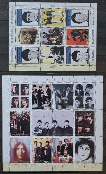 Beatles, John Lennon - Collection de timbres encadrée - 6, Nieuw in verpakking
